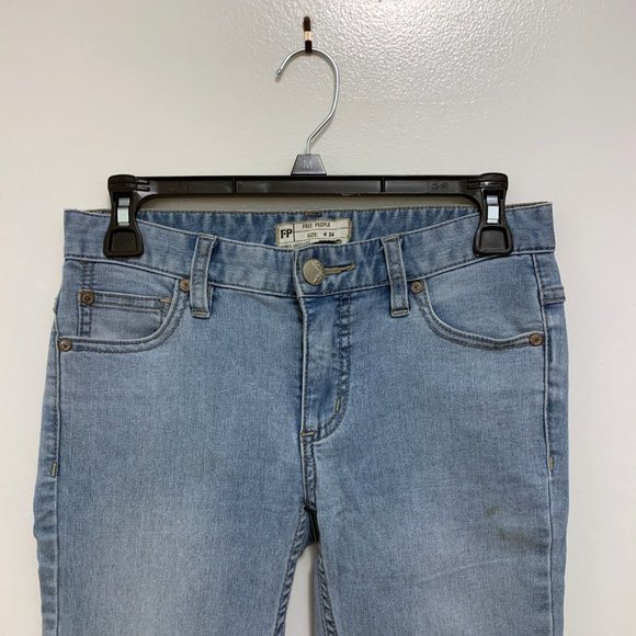 Free People Denim - Free People light wash denim skinny jeans, 24